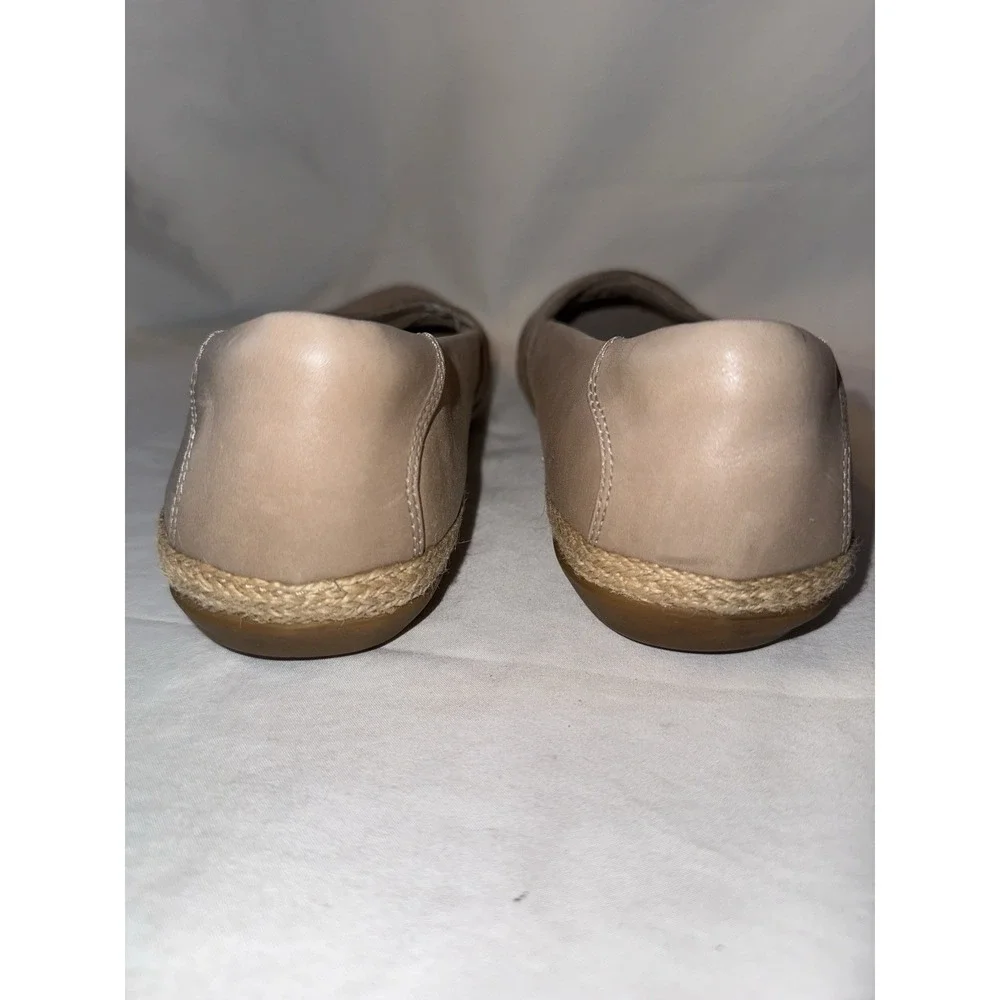 Clarks Collection Woven Leather Espadrilles Slip On‎ Nude Size 9
